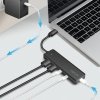 Hub USB-C, 4-porty 2x USB-A,2xUSB-C, czarny